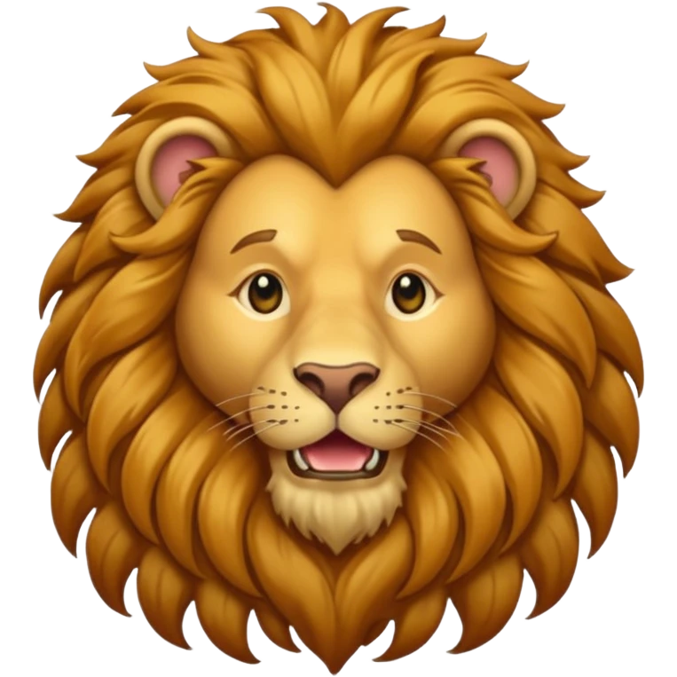 Cowardly Lion from Oz with golden brown fur emoji