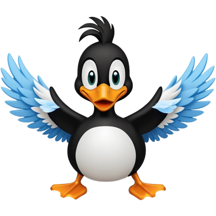 Daffy Duck snow angel emoji