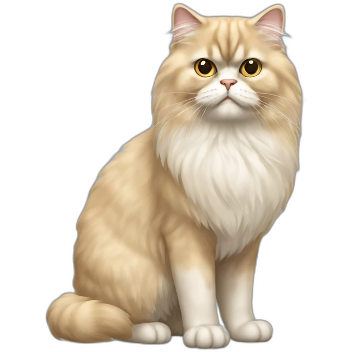 persian cat full-height emoji