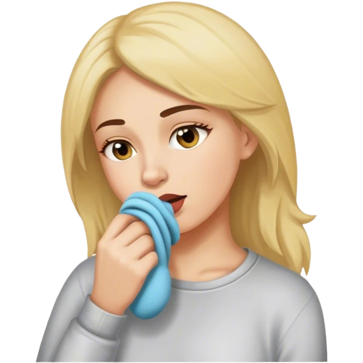 an woman who smell a sock emoji