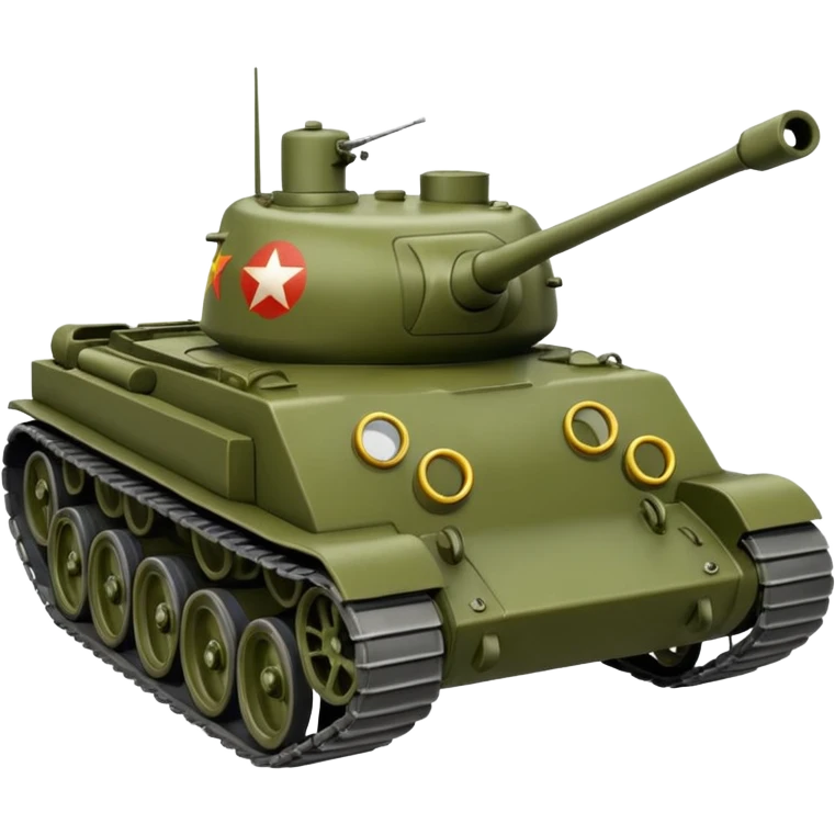 Soviet T-34 tank, plain, no insignia emoji