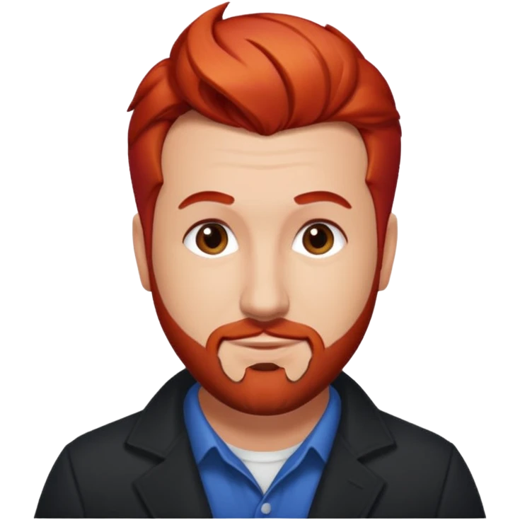 Joey Fatone with red hair emoji
