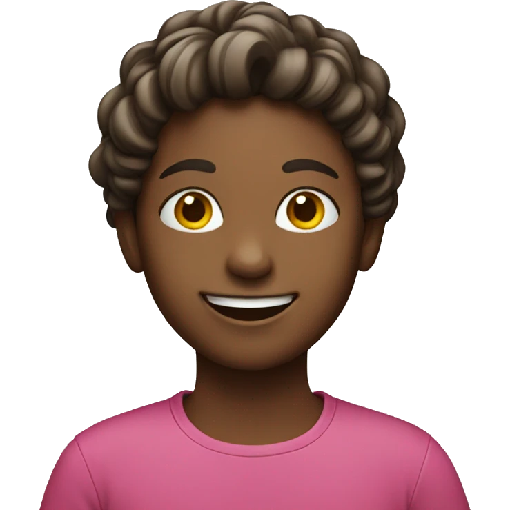 happy girl in dark pink shirt emoji