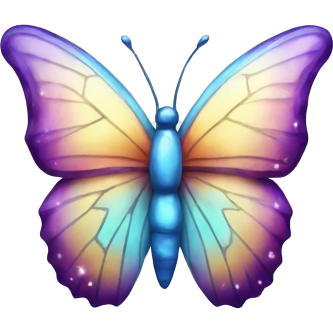 Crystal butterfly emoji