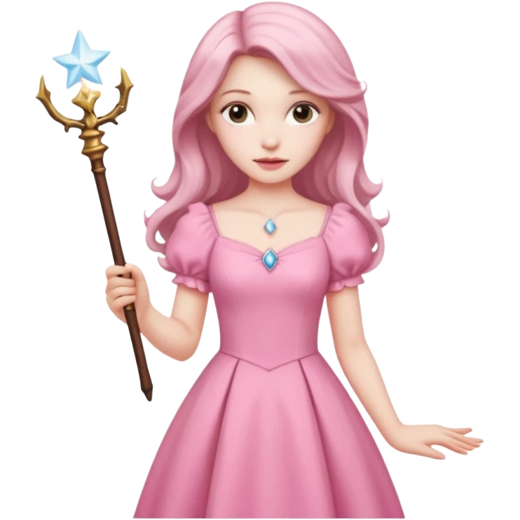 beautiful-haired in pink woman with a wand emoji