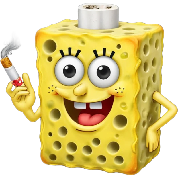 SpongeBob smoking joint emoji