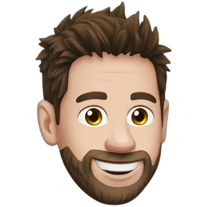 Messi with gars emoji