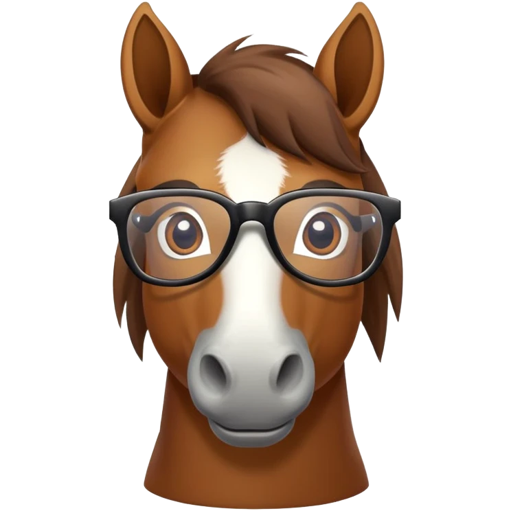 horse with glasses  emoji