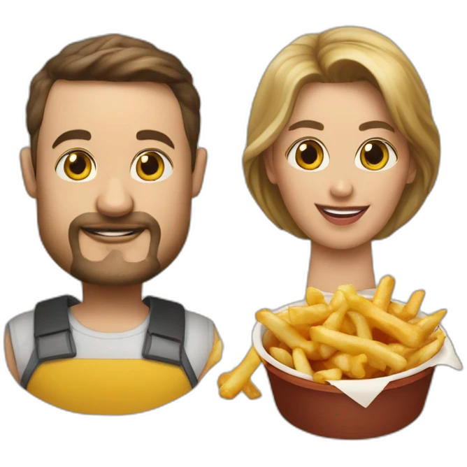 Poutine et Kim jog whon emoji