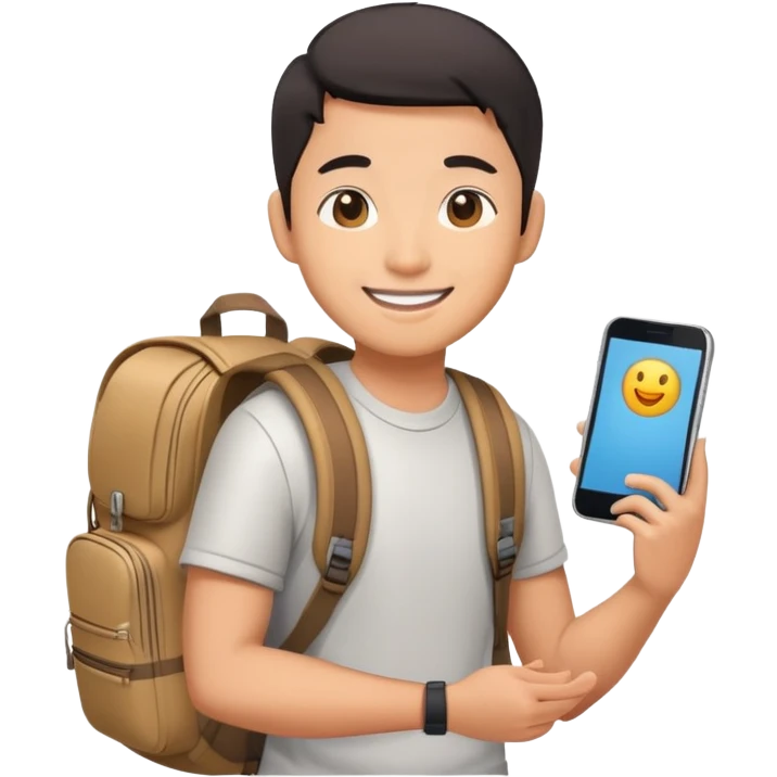 Asian travel youtuber emoji