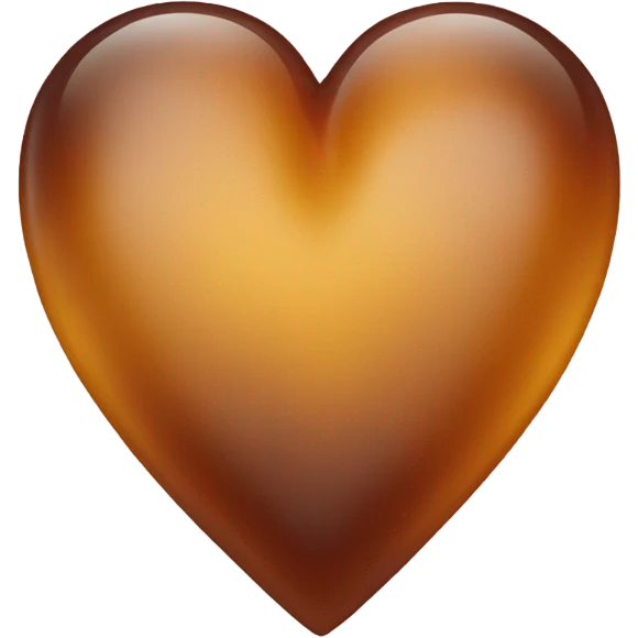 Amber color heart emoji