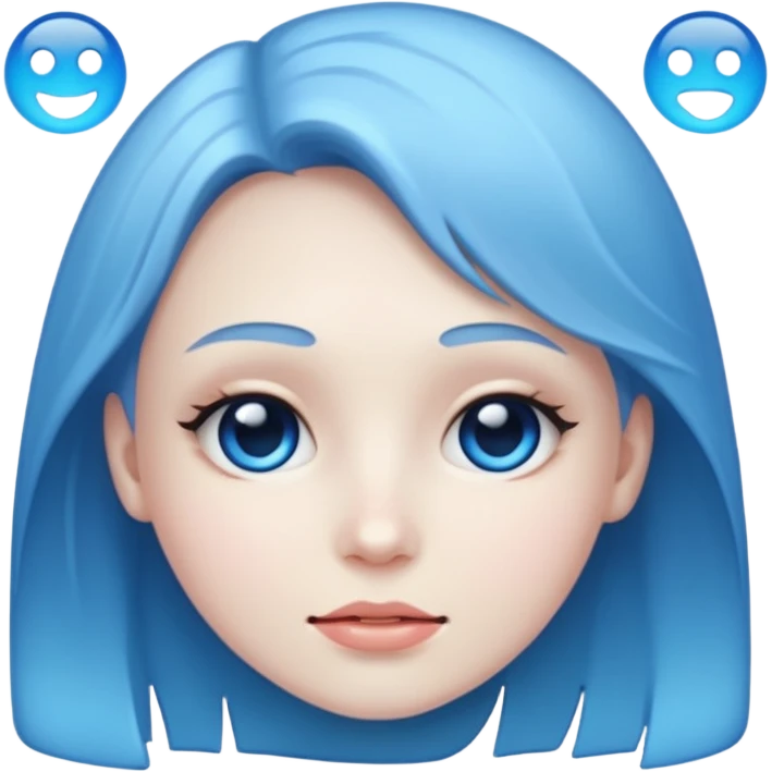 Glitter Blue Panthom Cute emoji