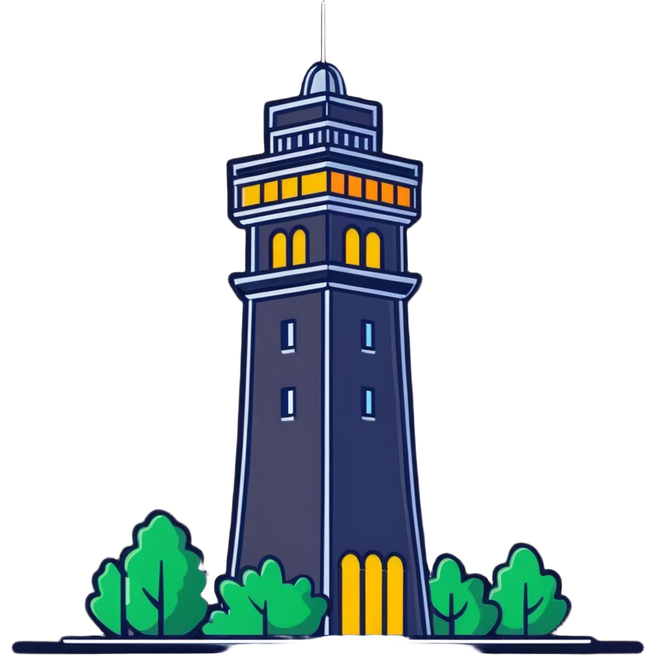 Bayterek Tower at night with illumination, Kazakhstan landmark emoji