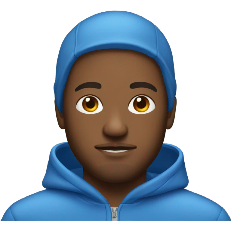 Man wearing a blue sweat suit  emoji