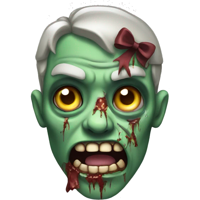 Zombie with bow emoji