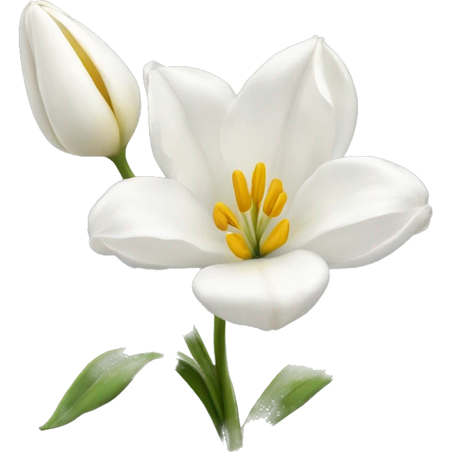 White tullipa emoji