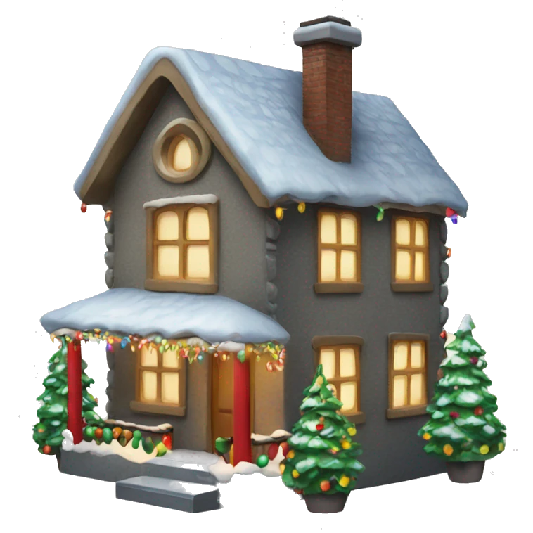 christmas house emoji