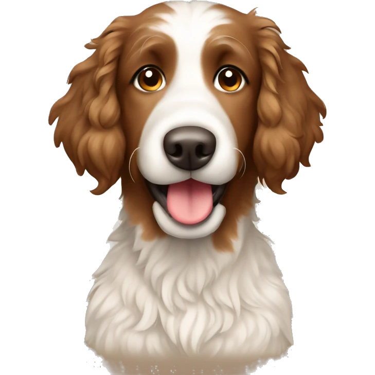 Aussie Doodle Dog Tan and brown color  emoji