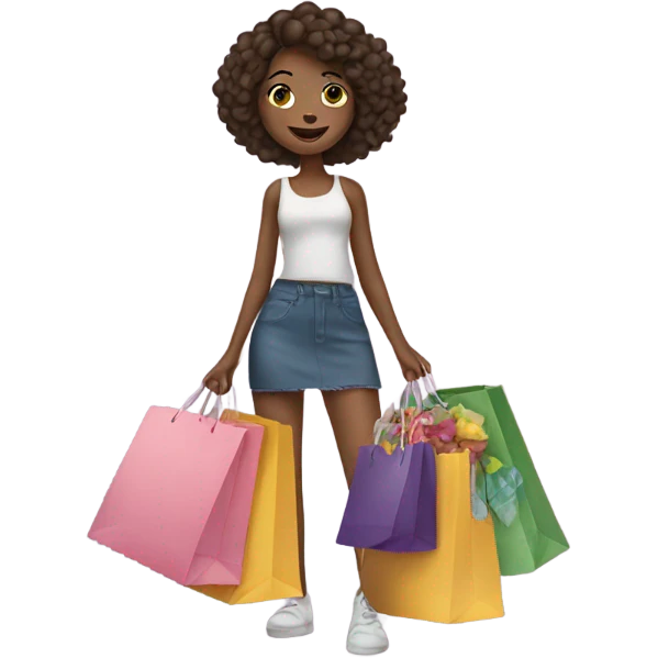 girl with shopping bags emoji