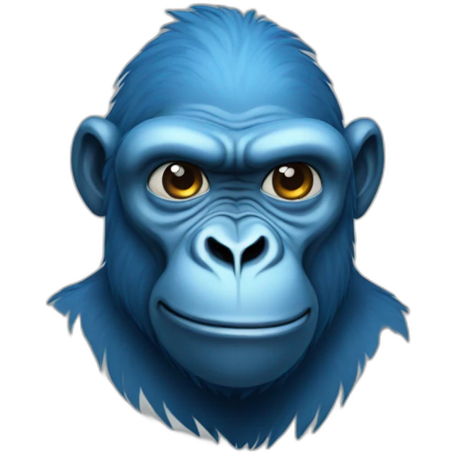 blue gorilla emoji
