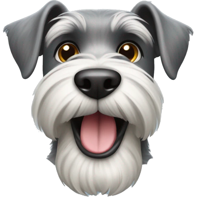 happy schnauzer dog emoji
