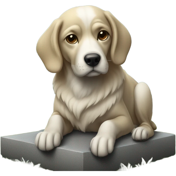 Dog on grave emoji