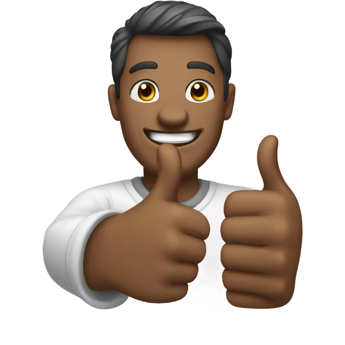 Man with thumbs up emoji