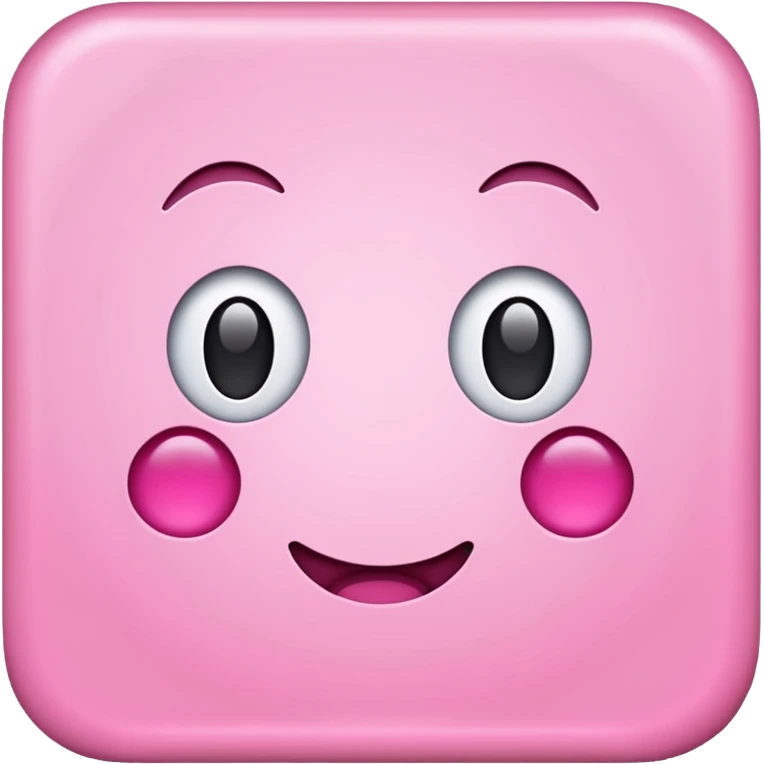 simple pink square paper no face on it emoji