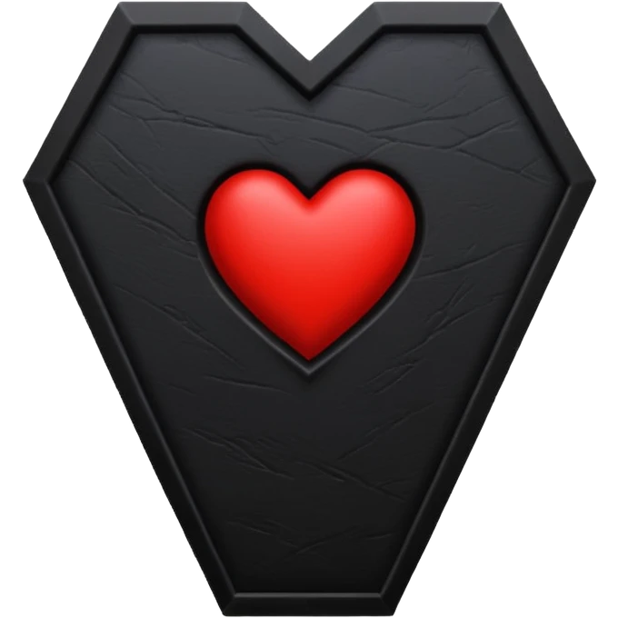 goth themed heart with coffin emoji