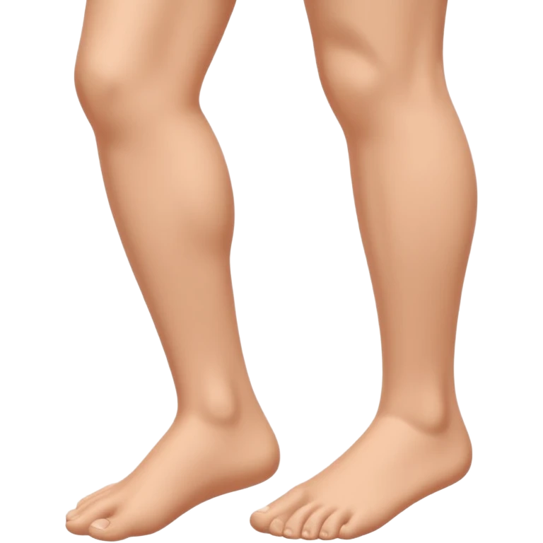 3d style legs and feet emoji