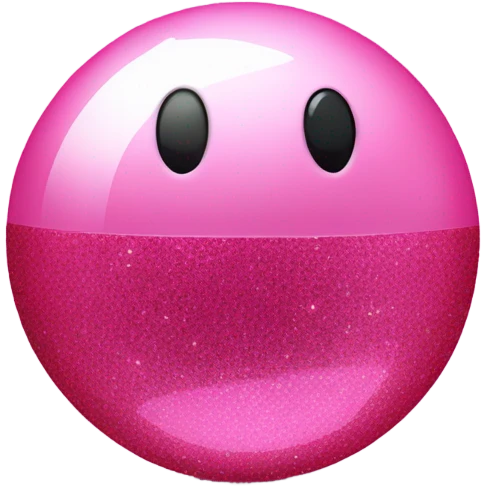Pink pool ball with glitter  emoji