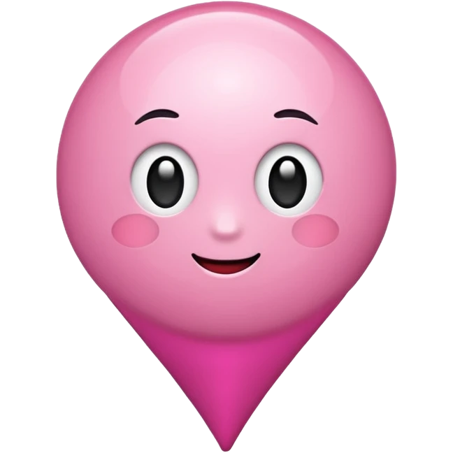 create a cute pink location pin without faces in the middle and not heart shaped  emoji