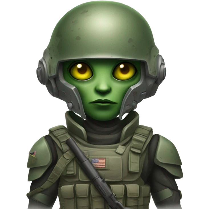 military alien green  emoji