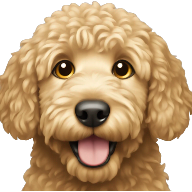 Golden doodle dog emoji