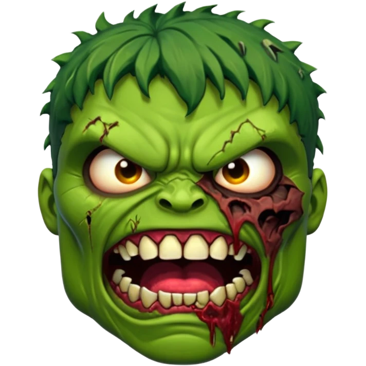 Zombie hulk face  emoji