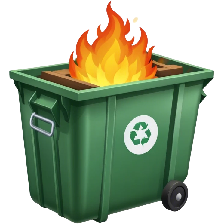 Dumpster fire emoji