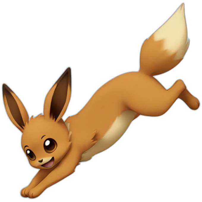 Eevee doing a backflip emoji