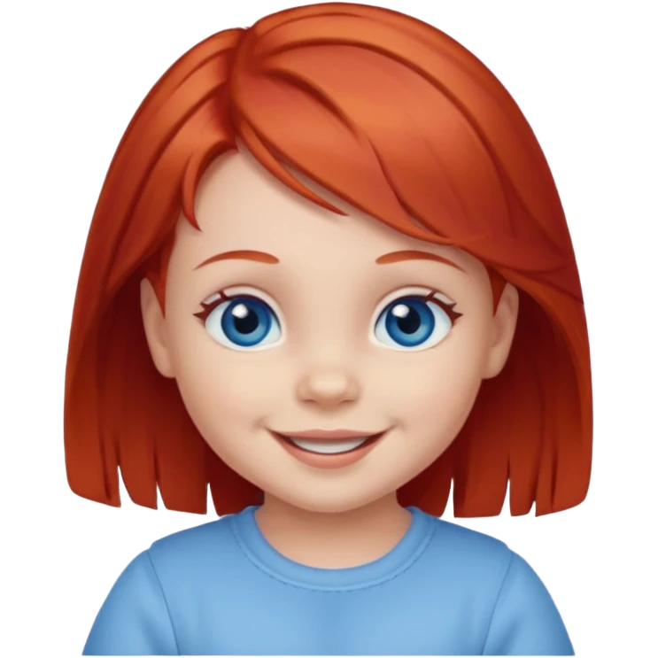 red hair baby girl emoji