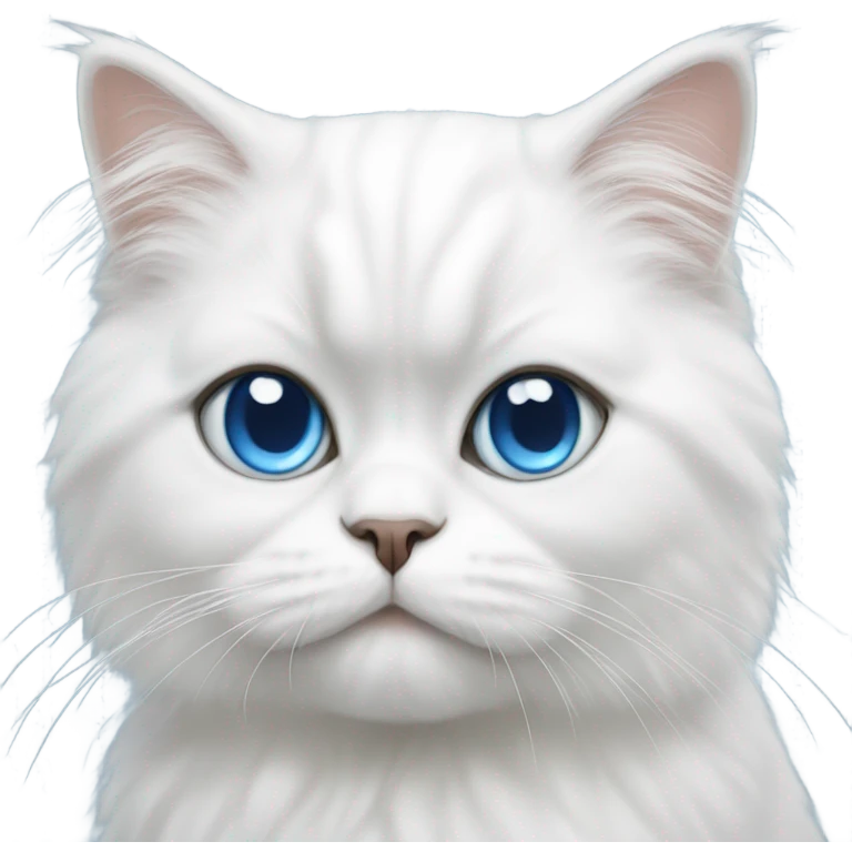 White persian cat blue eyes collection emoji