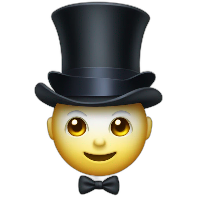 casper with top hat emoji