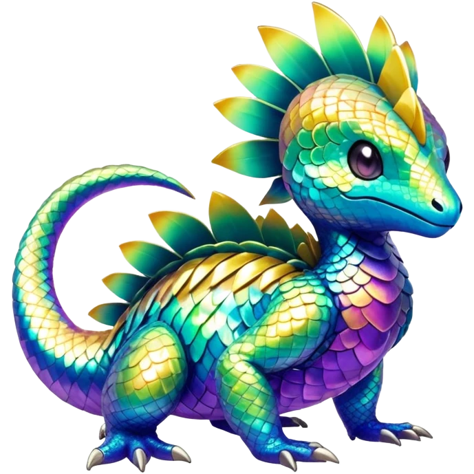 Shiny Exotic Tropical Pokémon-Fakémon-hybrid-creature (full body) emoji