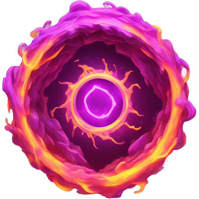 Nether portal neon emoji