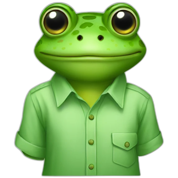 Frog in shirt emoji