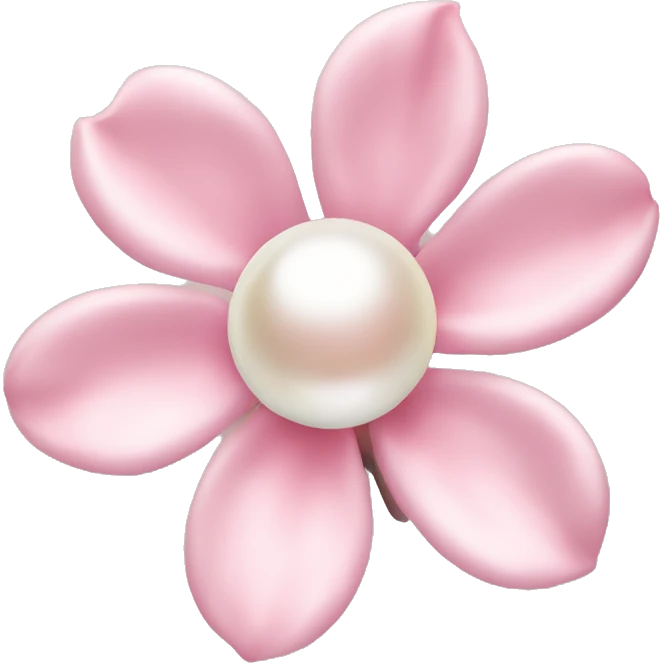 Pearl light pink flower emoji