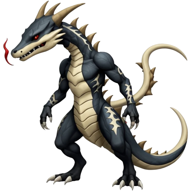  Venom-Marowak-Salandit-hybrid-fantasy-creature (full body) with markings emoji