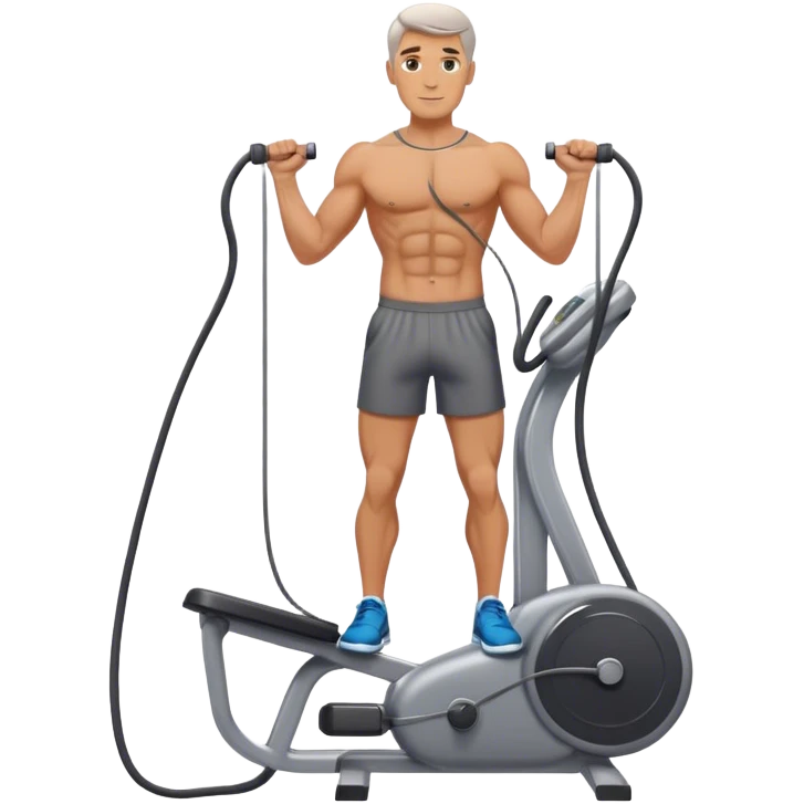 standing fit man cable-machine-exercise emoji