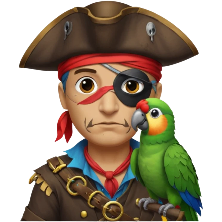 pirate and parrot emoji