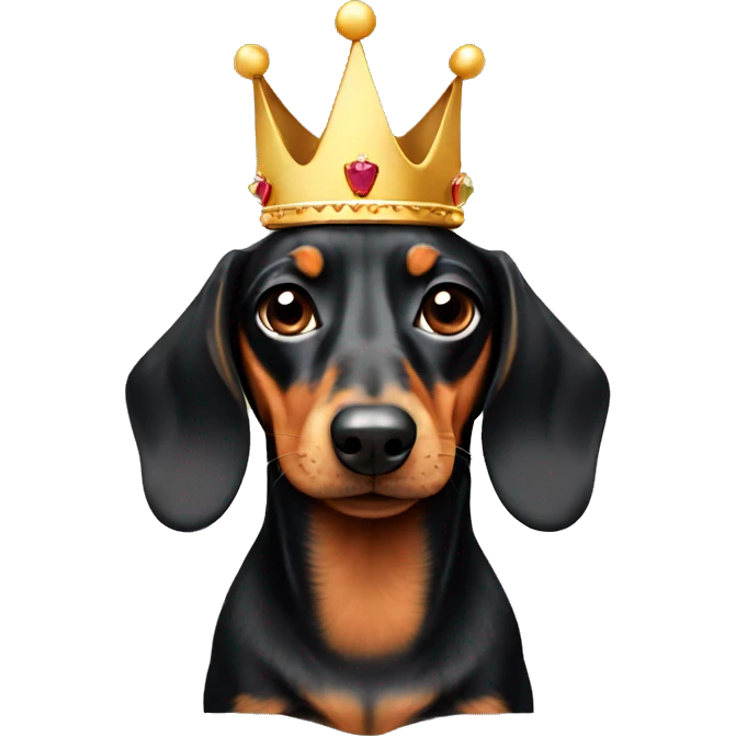 Dachshund with crown emoji