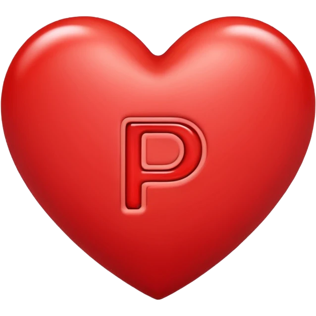 Heart with letter P  emoji