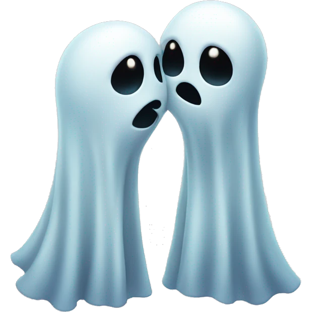 Two kissing ghosts  emoji